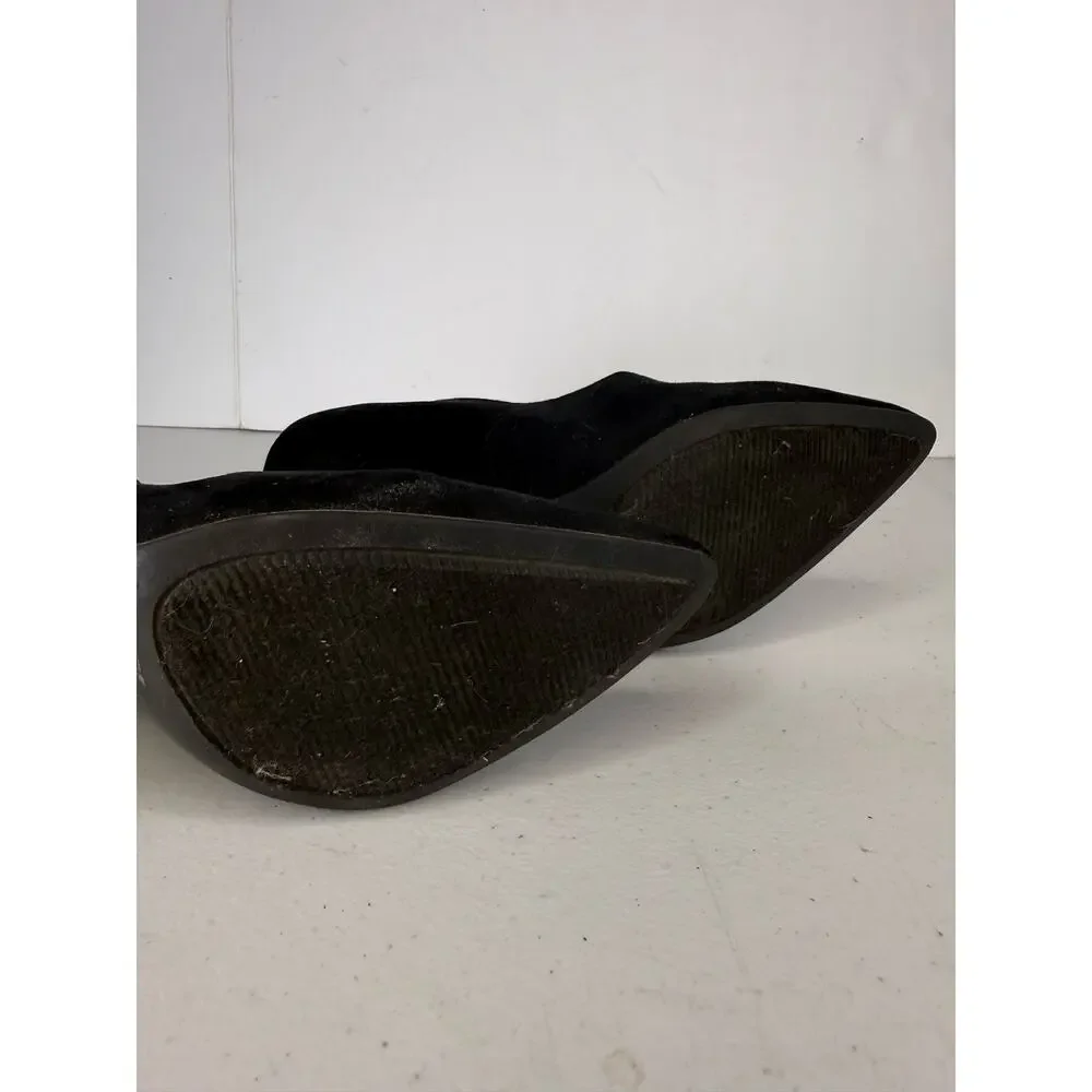 Rampage Womens Black Faux Suede Pointed Toe Dress Pumps Heels W Size 8